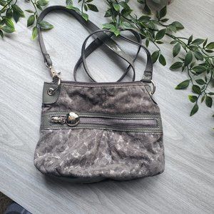 SIENNA RICCHI, Grey and Silver Leopard Print Bag